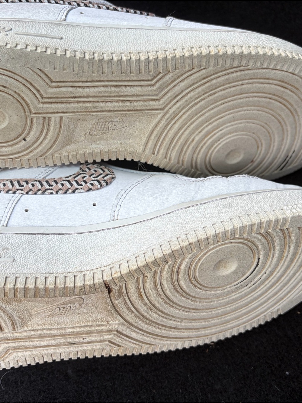Nike Air Force 1’s White Casual Leather Sneakers - Picture 3 of 4